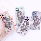 Мягкий силиконовый чехол в китайском стиле с 3d-драконом для iphone 11, 12, mini pro max, 8, 7 plus, x, xs max, xr, защитный чехол, оболочка