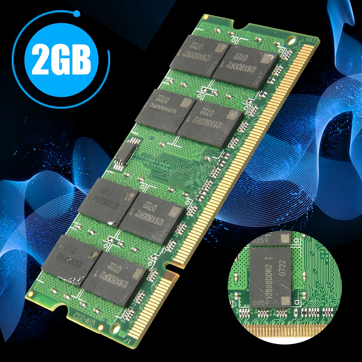 Для компьютерных компонентов 1 шт. 2 Гб Φ Non-ECC CL5 ноутбук 200pin SODIMM оперативная память