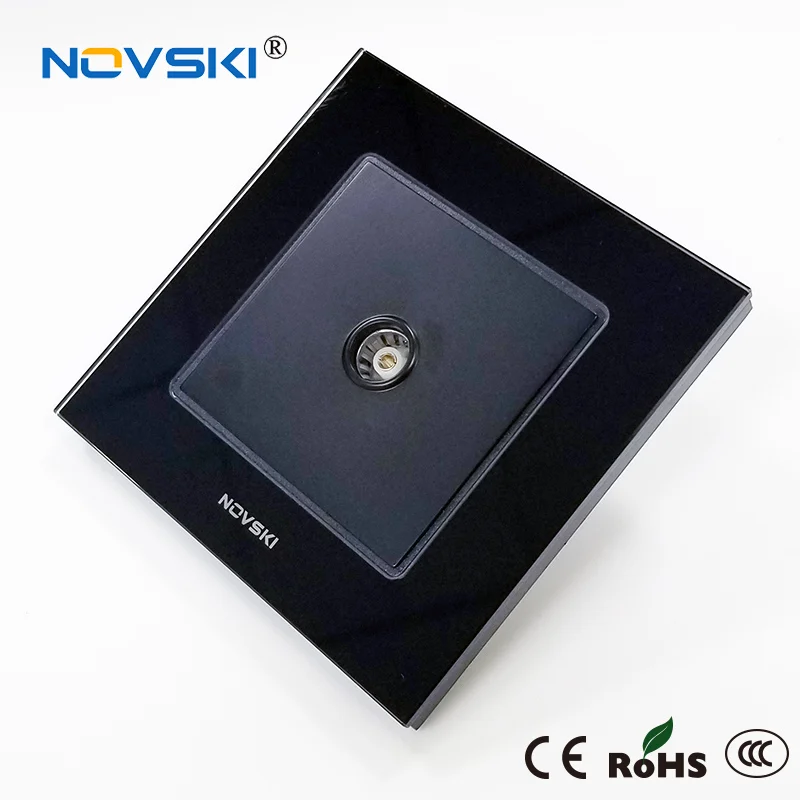 Роскошная Посеребренная ТВ Коаксиальная розетка антенна настенное крепление