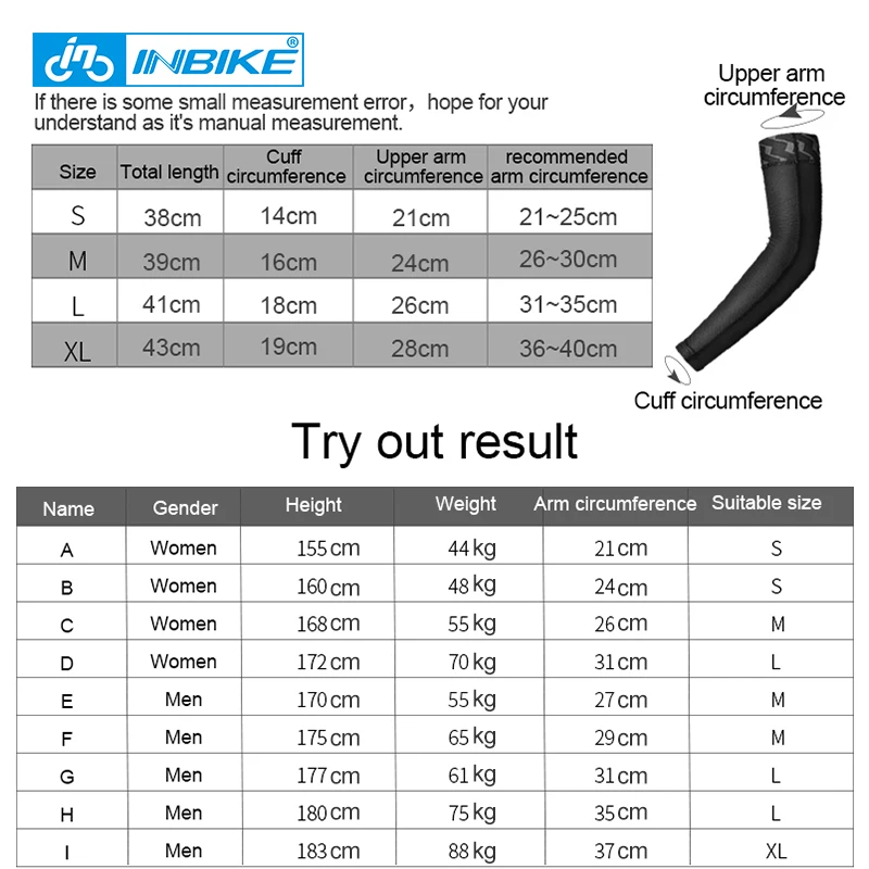 INBIKE Ice Silk Arm Sleeves UV Protection Cool Summer Cycling Hiking Climbing Fitness Warmers Outdoor Sunscreen |