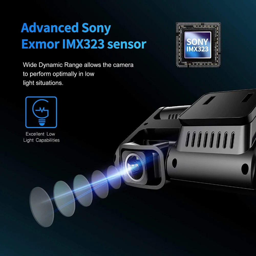 TAVIN 4K2160P WIFI GPS Автомобильный видеорегистратор с двумя объективами регистратор
