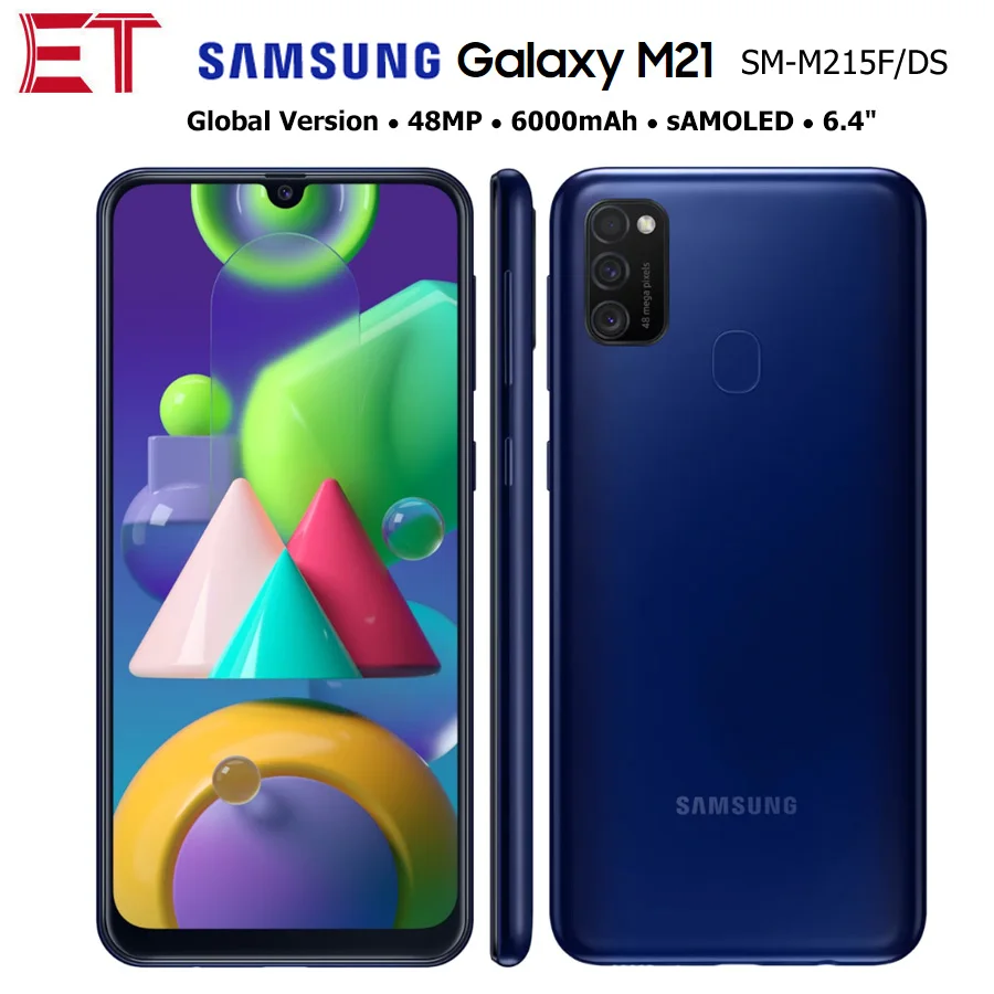 Смартфон Samsung Galaxy M21 M215F/DSN глобальная версия 4G мобильный телефон 4 Гб 64 ГБ