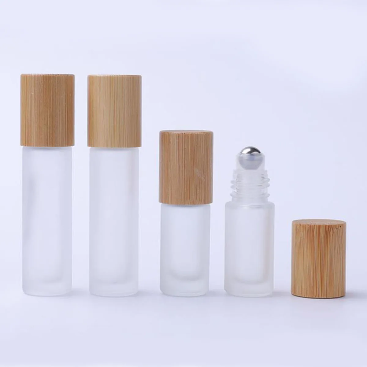 Масло рулон бутылки Стекло Эфирное коричневый прозрачный контейнер Матовая