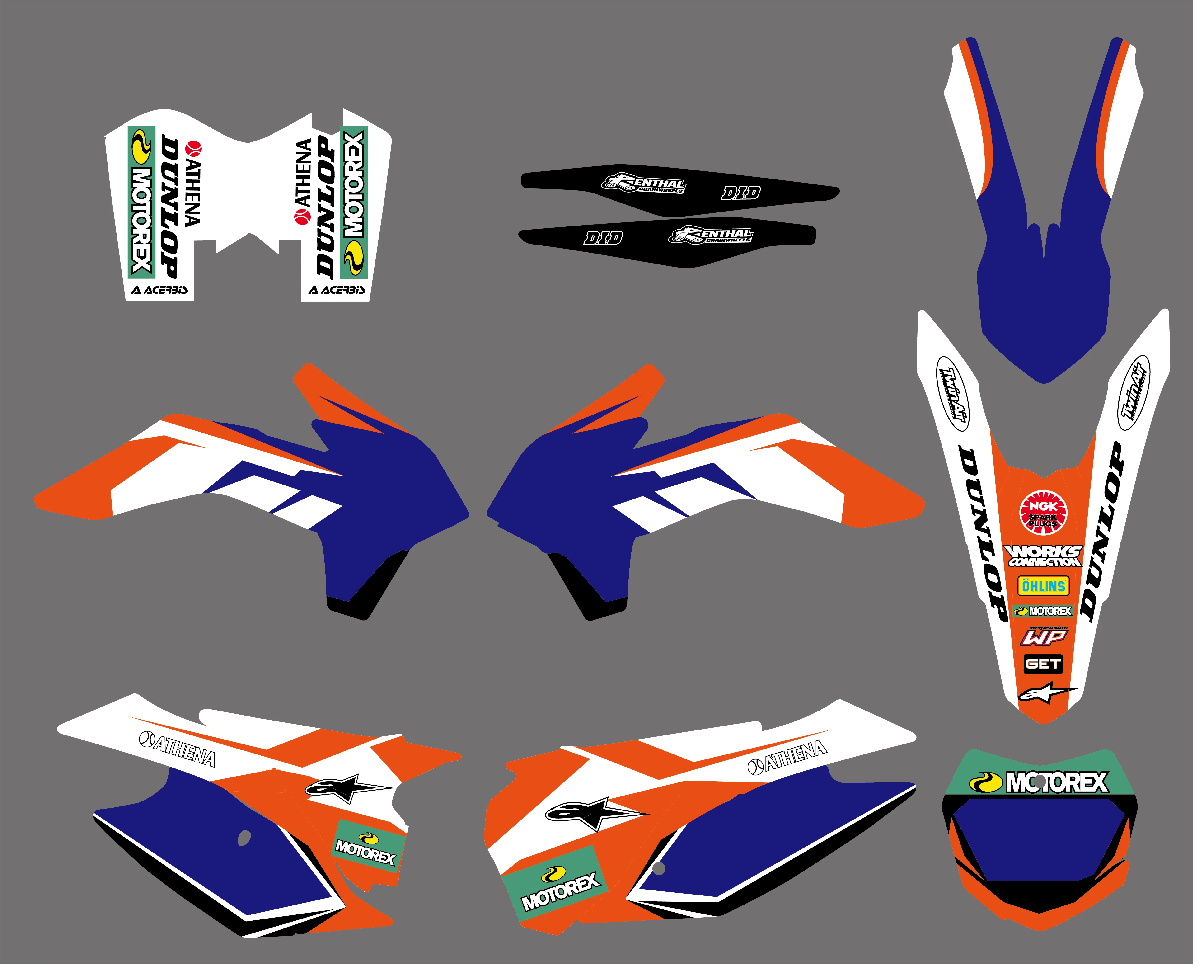 H2CNC Графика наклейки Стикеры для KTM 125 150 200 250 300 350 400 450 SX SXF XC XCF 2013 2014 F F|graphic decal|ktm