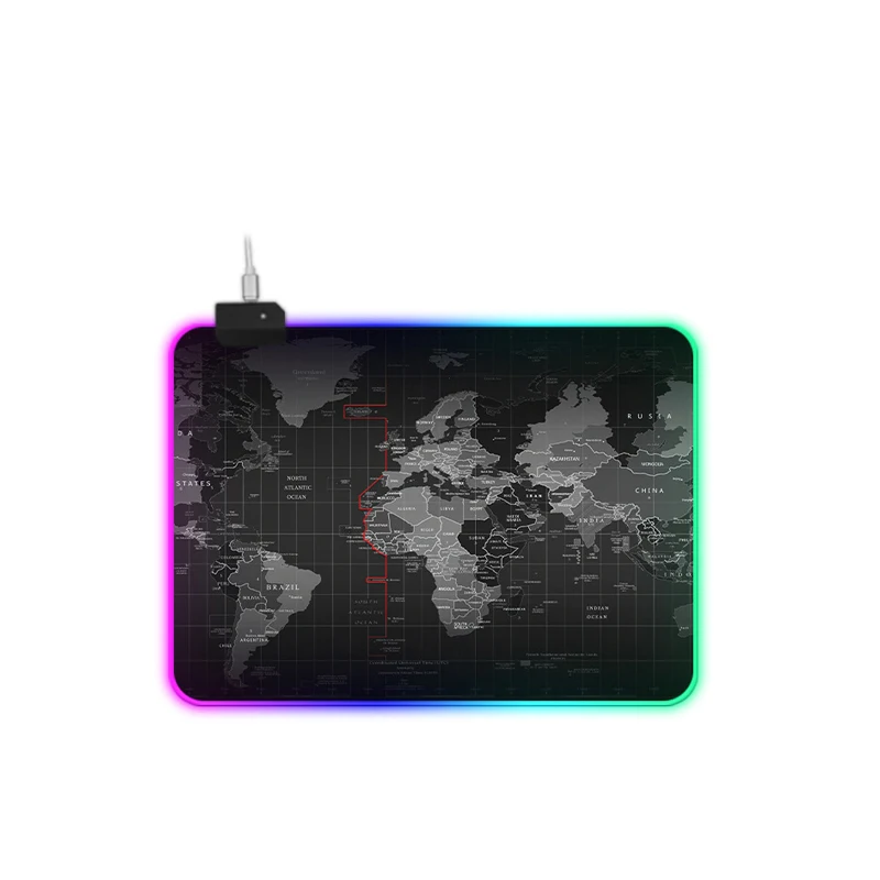 Игровой коврик для мыши большой геймерский компьютерный с картой мира из