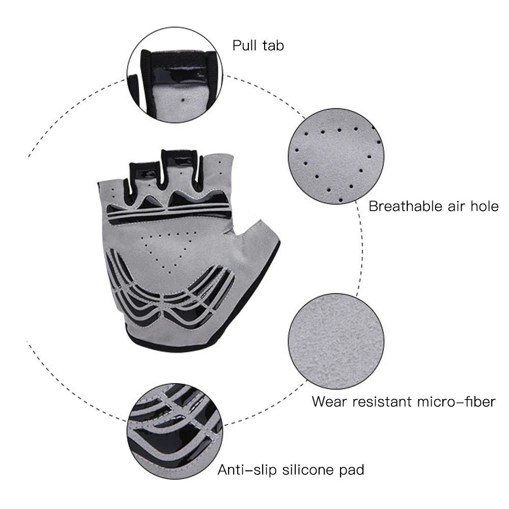 Перчатки для горного велосипеда Нескользящие дышащие велосипедные перчатки с