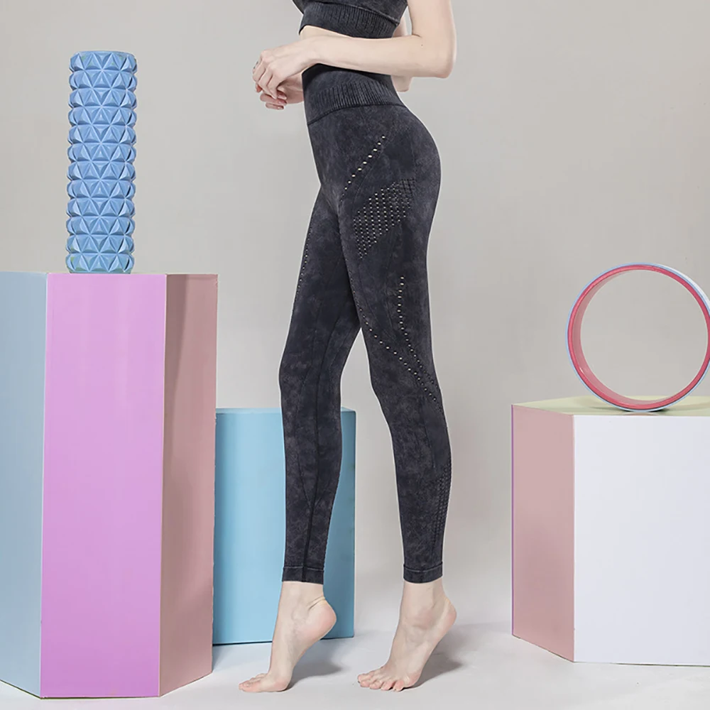 Leggings For Fitness Yoga Pants Hollow Out Women Solid Workout Breathable Seamless | Спорт и развлечения
