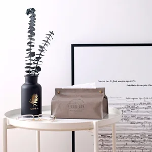 Чехол-контейнер из искусственной кожи с мраморным узором для дома, для хранения полотенец, салфеток, бумажных сумок, чехол-футляр, чехол для украшения стола