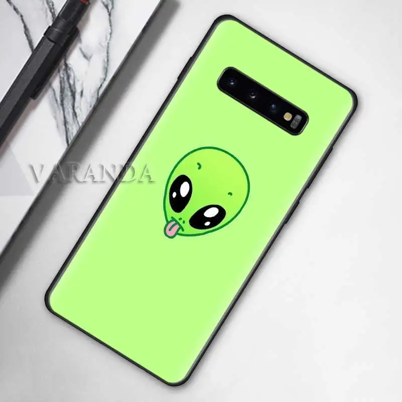 

Case for Samsung Galaxy S20 FE S10 Plus S9 S8 S21 Ultra S10e Note 20 10 Lite 9 Soft Phone Cover Fundas Cute Cartoon Alien