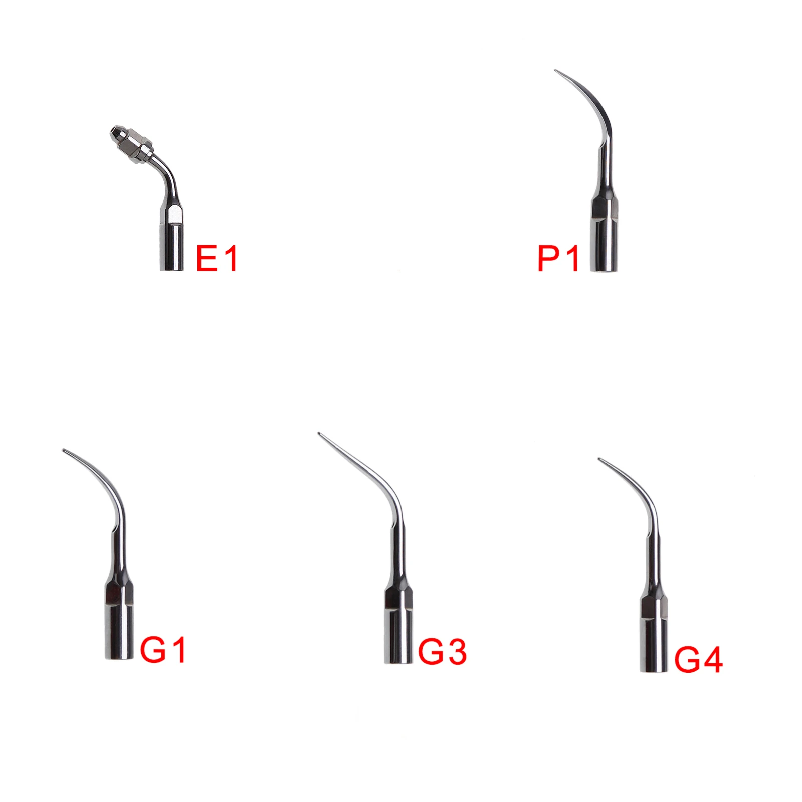 

5-Pcs Dental Ultrasonic Scaler Tips fit Satalec/DTE Handpiece 5 Type (PD1+ED1+GD1+GD3+GD4)