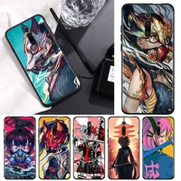 silicone black cover anime girl samurai for xiaomi redmi k40 k30i k30t k30s k20 10x go s2 y2 pro ultra phone case