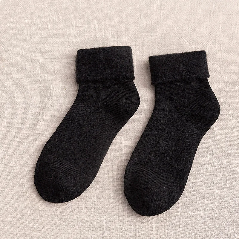 

Women Winter Christmas Socks Cotton Print Thicken Anti-slip Warm Fleece Socks Female harajuku Ladies Funny Socks streetwear