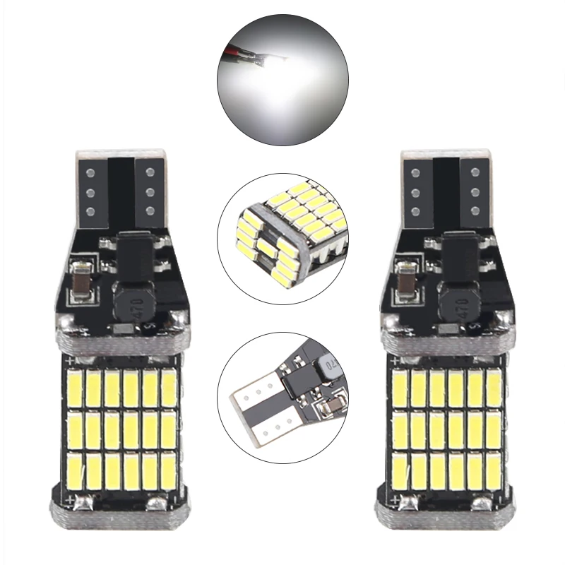 2 шт. ошибок 12V T15 1156 Ba15s светодиодные лампы для обратный светильник Canbus белый p21w DRL
