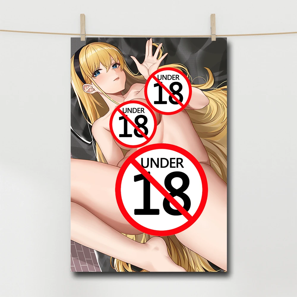 Плакат на холсте с изображением красивой светлой аниме, декор для спальни, индивидуальная печать на заказ, настенное искусство, картина, подарки, без рамки