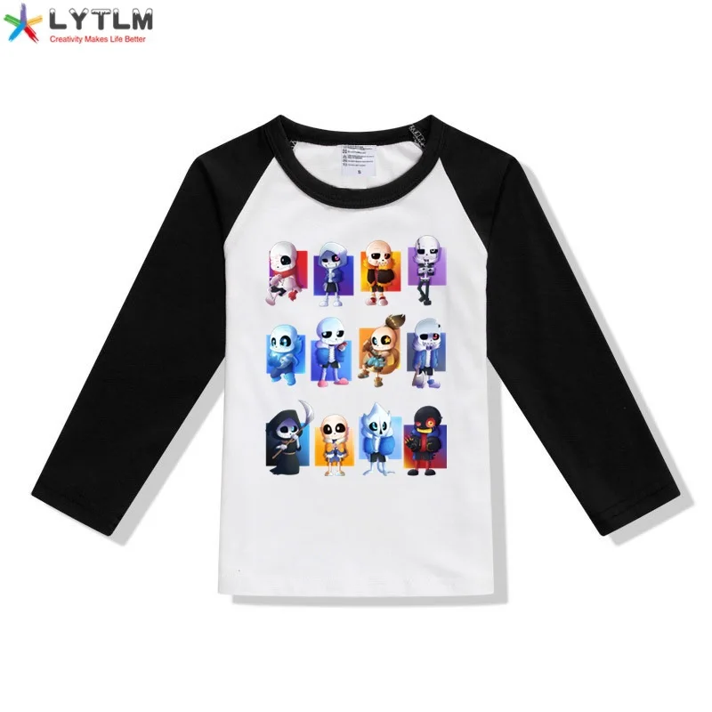 LYTLM топы для девочек зима 2019 футболка с надписью Game Undertale футболки маленьких