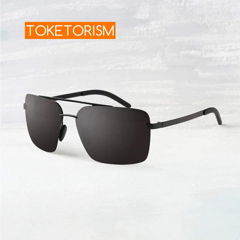 

Toketorism Rectangle Quality Polarized Men's Sunglasses Stainless Steel Fashion Sun Glasses 3316