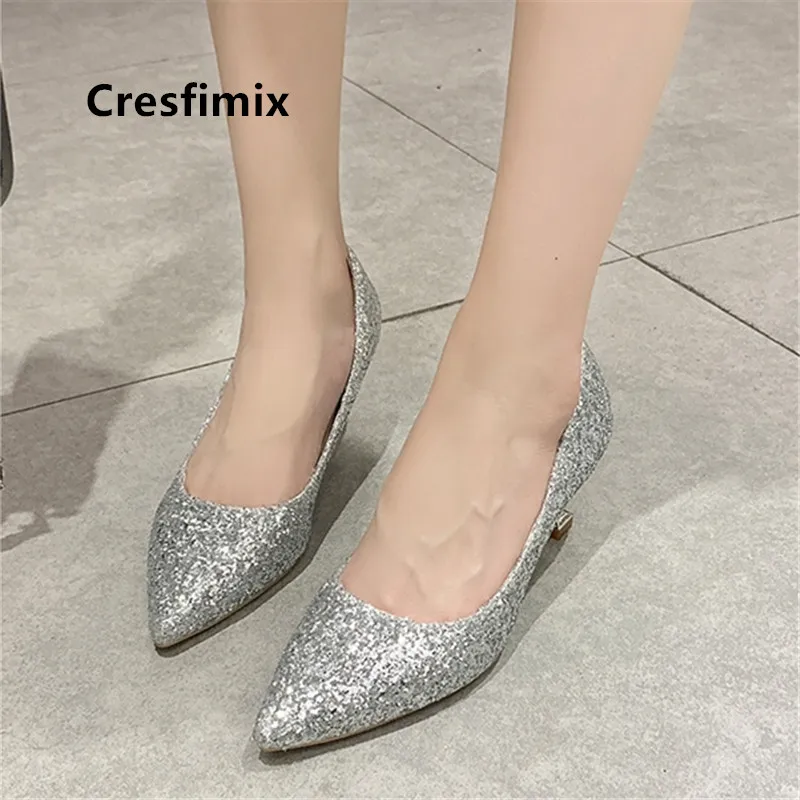 Фото Женские свадебные туфли Cresfimix серебристые на высоком каблуке милые золотистые и Женские свадебные туфли Cresfimix серебристые на высоком каблуке милые золотистые и