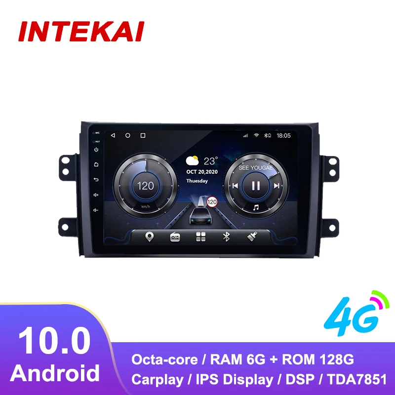 Автомагнитола 9 дюймов Android 10 0 GPS навигация Авторадио мультимедийный плеер для SUZUKI SX4 2006 2012 стерео головное