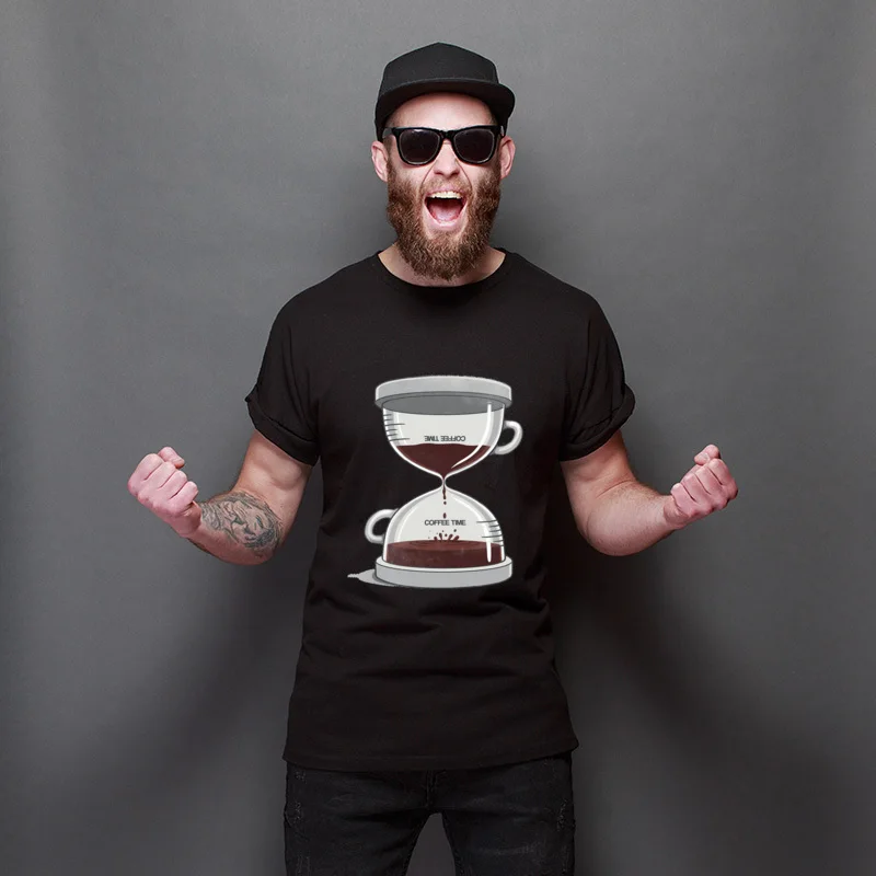

New Coming Coffee Time 100% Cotton O Neck T Shirt Regular Graphic Tees Custom Funny T-Shirt Unisex