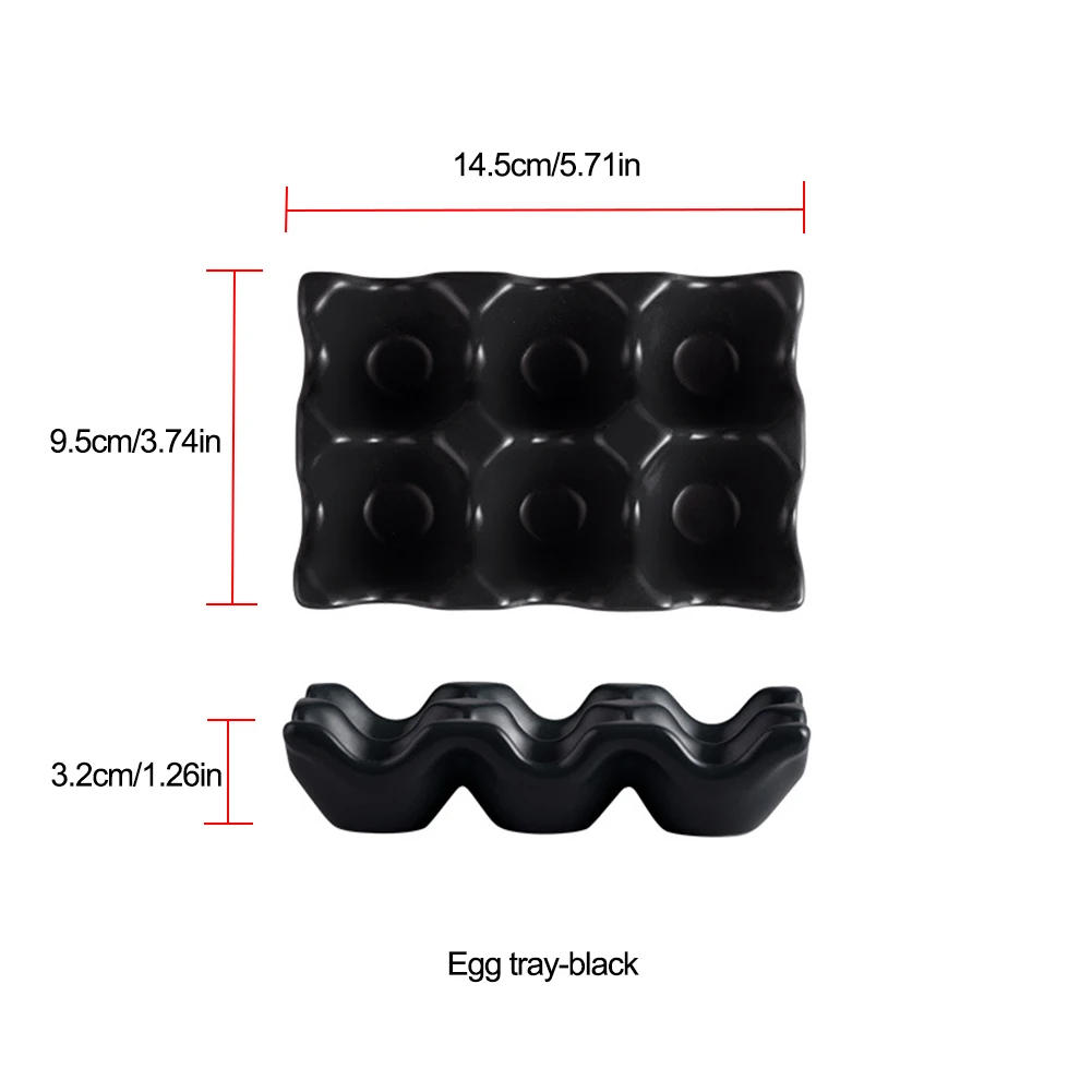 

Ceramic Egg Tray 6-Lattice Egg Holder for Kitchen Restaurant Fridge Storage