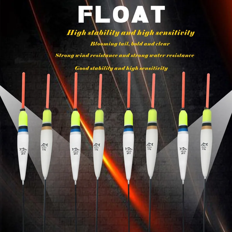 ORJD 10 шт./компл. набор поплавков для рыбалки поплавок белого цвета