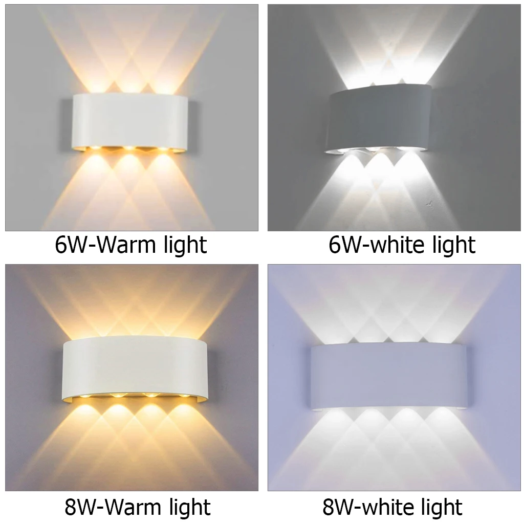 Современный светодиодный настенный светильник 6 Вт/8 Вт Водонепроницаемый