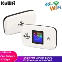 kuwfi mobile hotspot router 4g 150mbps lte router 2400mah battery high speed internet%c2%a0hotspot portable wifi router for travel