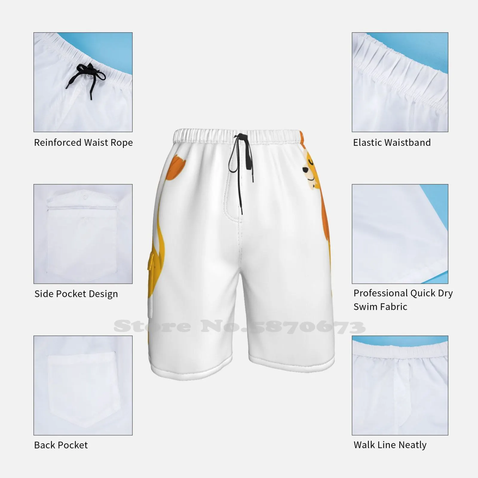 Шорты для плавания Milo Lion мальчиков спортивные пляжные с названием диких животных