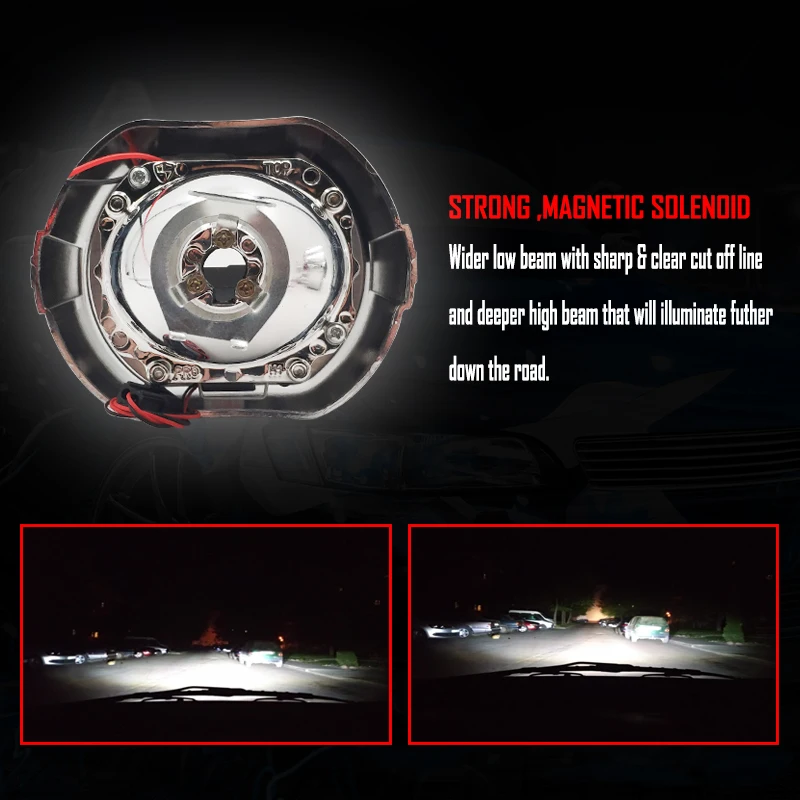 Автомобильный Стайлинг 2,5 дюймов светодиодный фонарь для бега ангельские глазки HID Биксеноновые Проекционные линзы для Фар H4 H7 автомобильный налобный фонарь