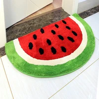 semicircle watermelon pattern bath mat entrance doormat rug non slip bathroom mats living rom floor rug home foot carpet 5080cm