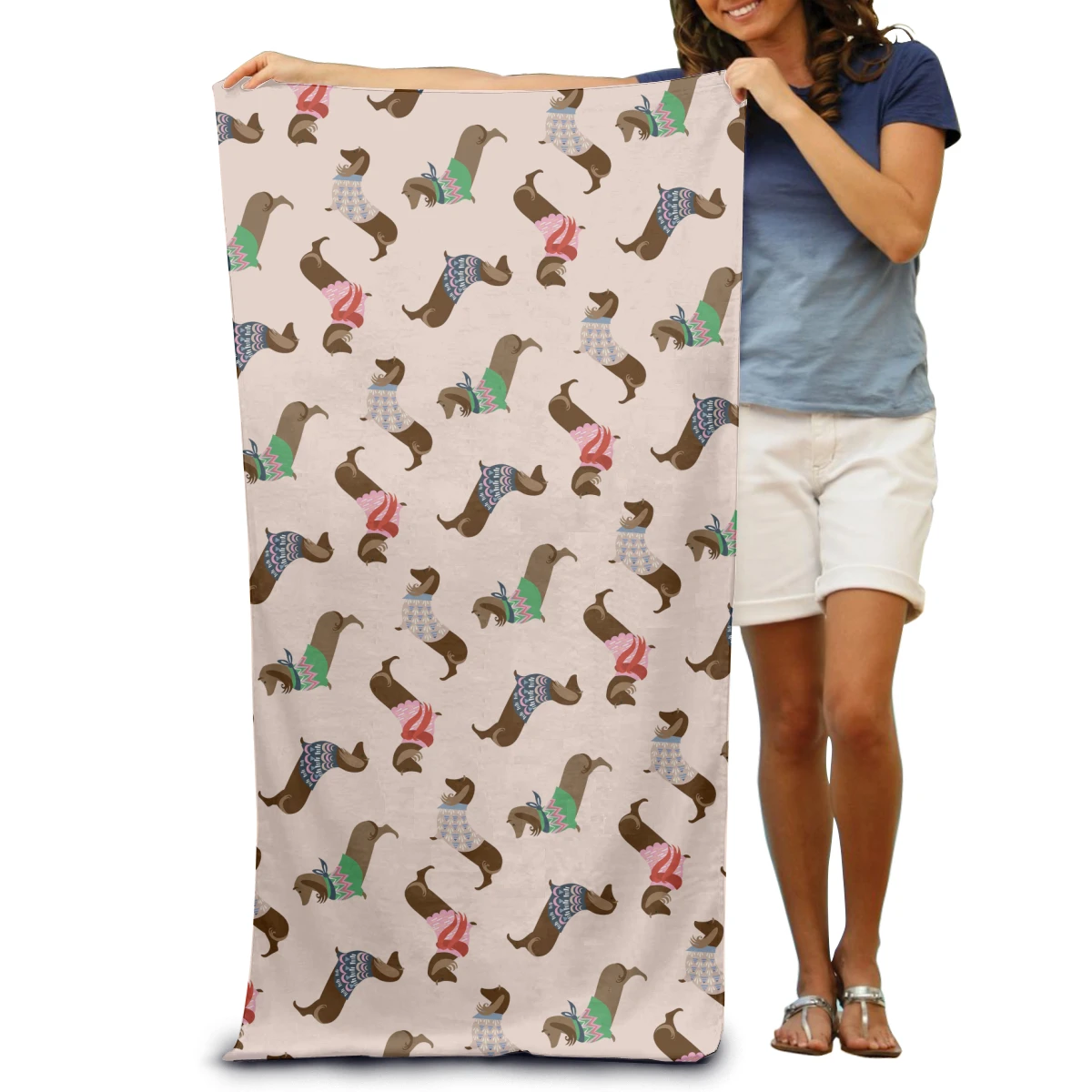 

Dachshund Dog Microfiber Quick Dry Travel Bath Beach Camping Gym Yoga Swimming Fabric Adult Towels Fitness