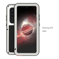 luxury armor heavy duty metal bumper phone case for samsung galaxy a72 shockproof water resistant powerful protection cover