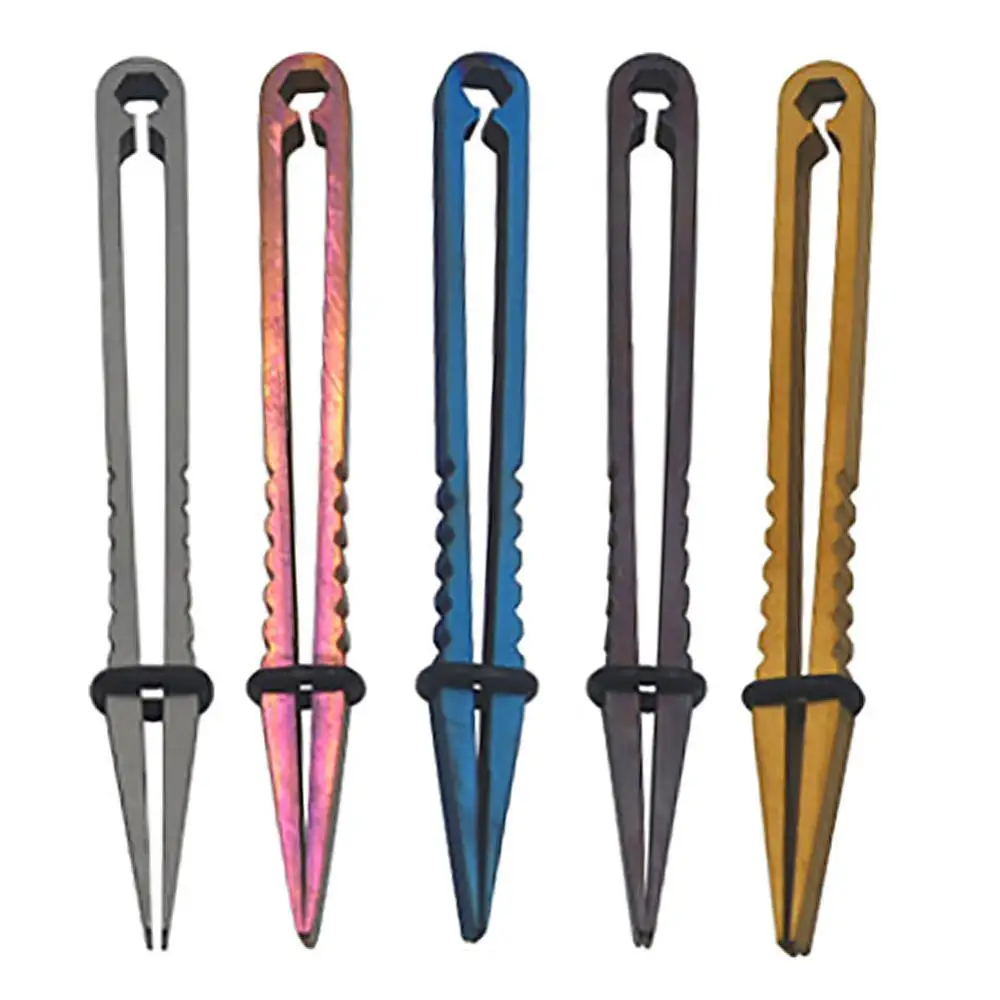 

Outdoor Travel Portbale Titanium Alloy Tweezers Nipper Eyebrow Hair Pluckers