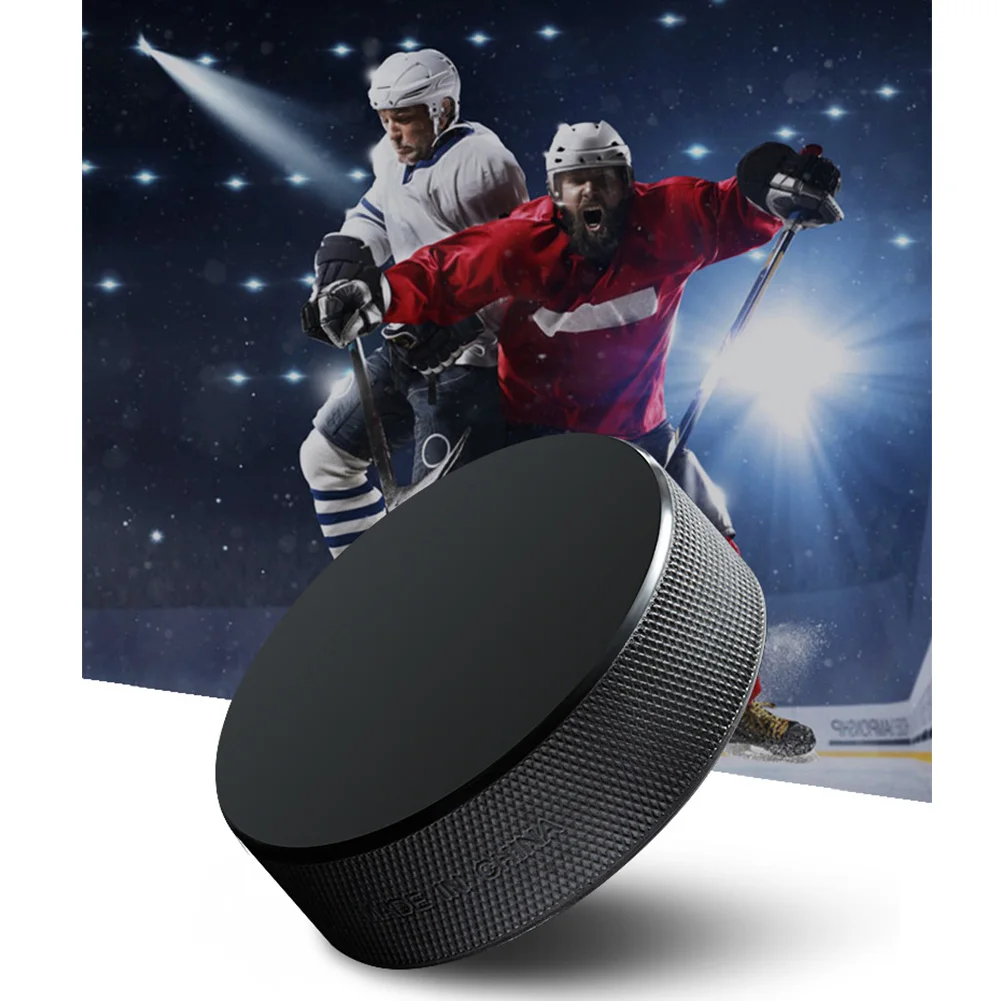 

Smooth Solid Elastic Hard Wear Resistant Competition Training Practicing Black Sports Ice Hockey Puck Thickness Rubber Tidy