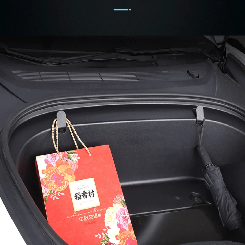 

2 Pcs For Tesla Model 3 2021 Trunk Hook Cargo Front Trunk Bag Hook Holder Hanger ABS Car Trunk Hook Automotive Goods Accessories