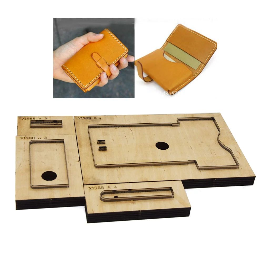 DIY кожа ремесленный шаблон конверт держатель для карт маленький кошелек Die Cutter