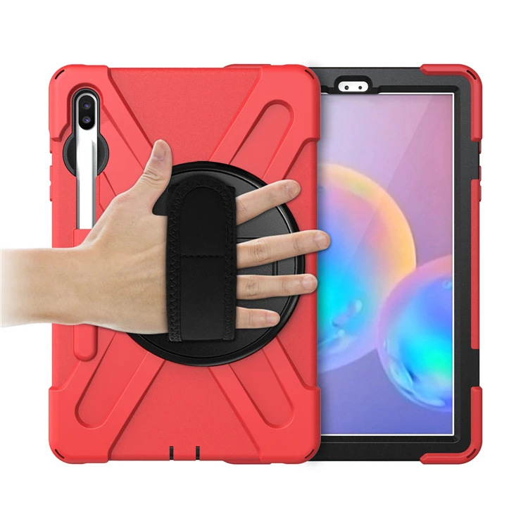 Чехол для samsung Galaxy Tab S6, 10,5,, SM-T860, T865, Прочный Гибридный чехол-подставка, Вращающаяся ручка, держатель для карандашей, противоударный, для детей