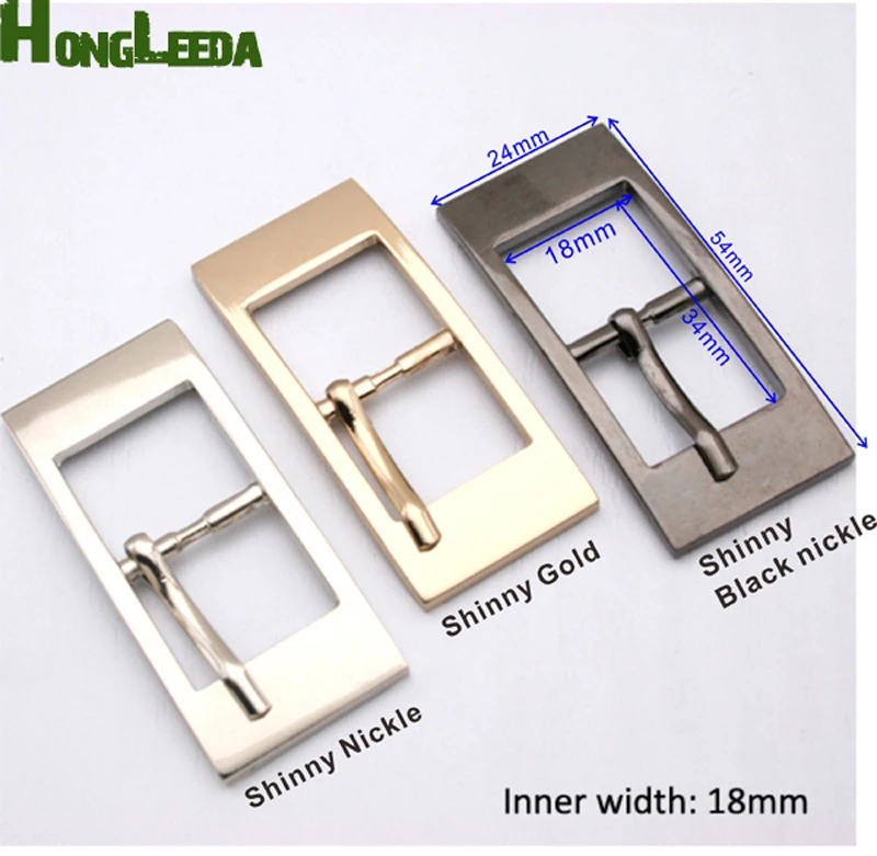 30pcs/lot inner width 18mm fashion metal alloy belt buckle with pin silver black gold color BK-027 | Дом и сад