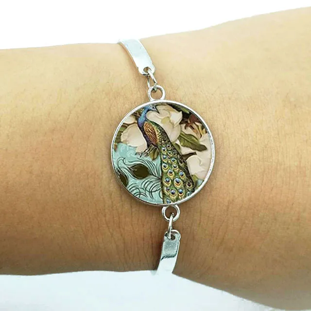 Винтажный серебряный браслет с птицами для свадебной вечеринки ювелирное