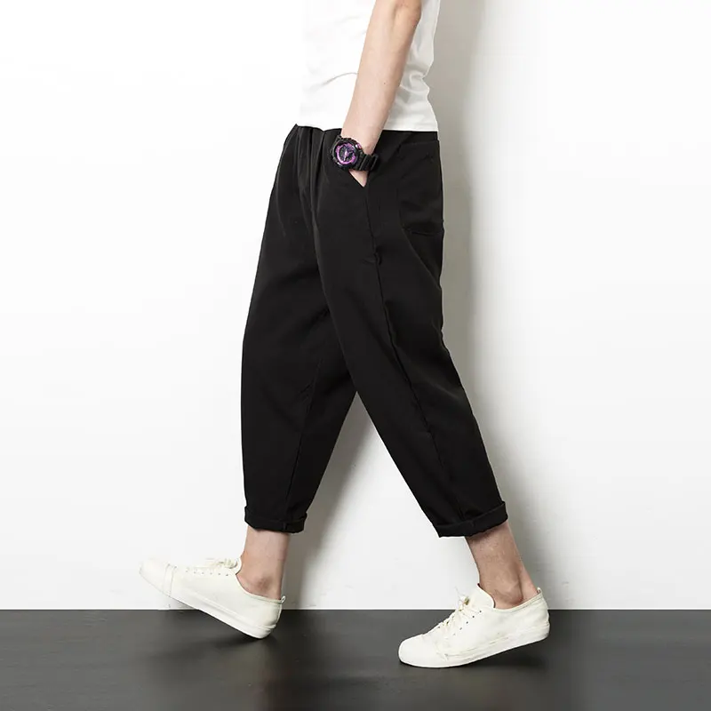 Мужские китайский Стиль белье лодыжки Длина брюки Сезон: Весна/Лето Высокое