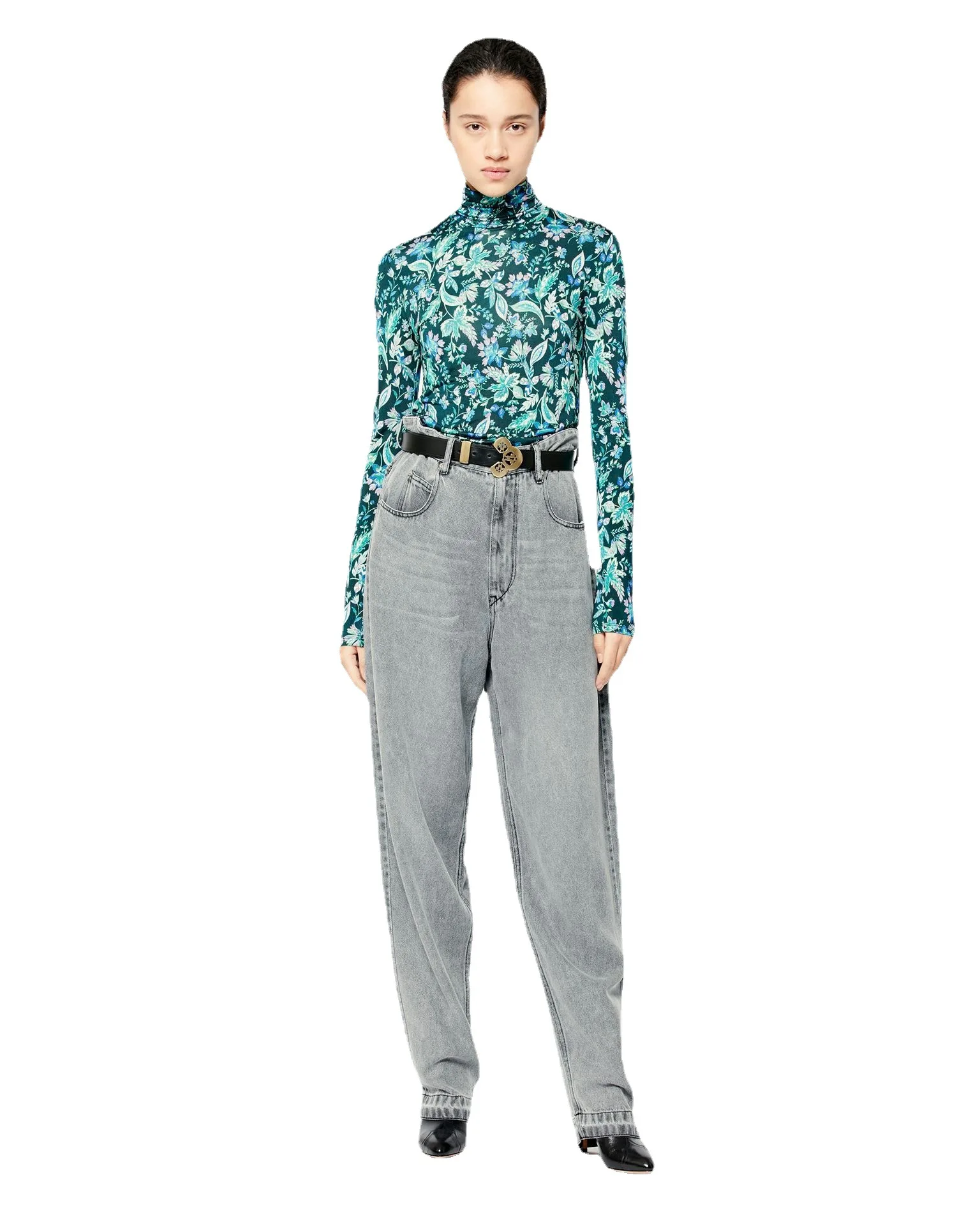 Женская толстовка в стиле ретро универсальная зеленая стрейчевая рубашка с