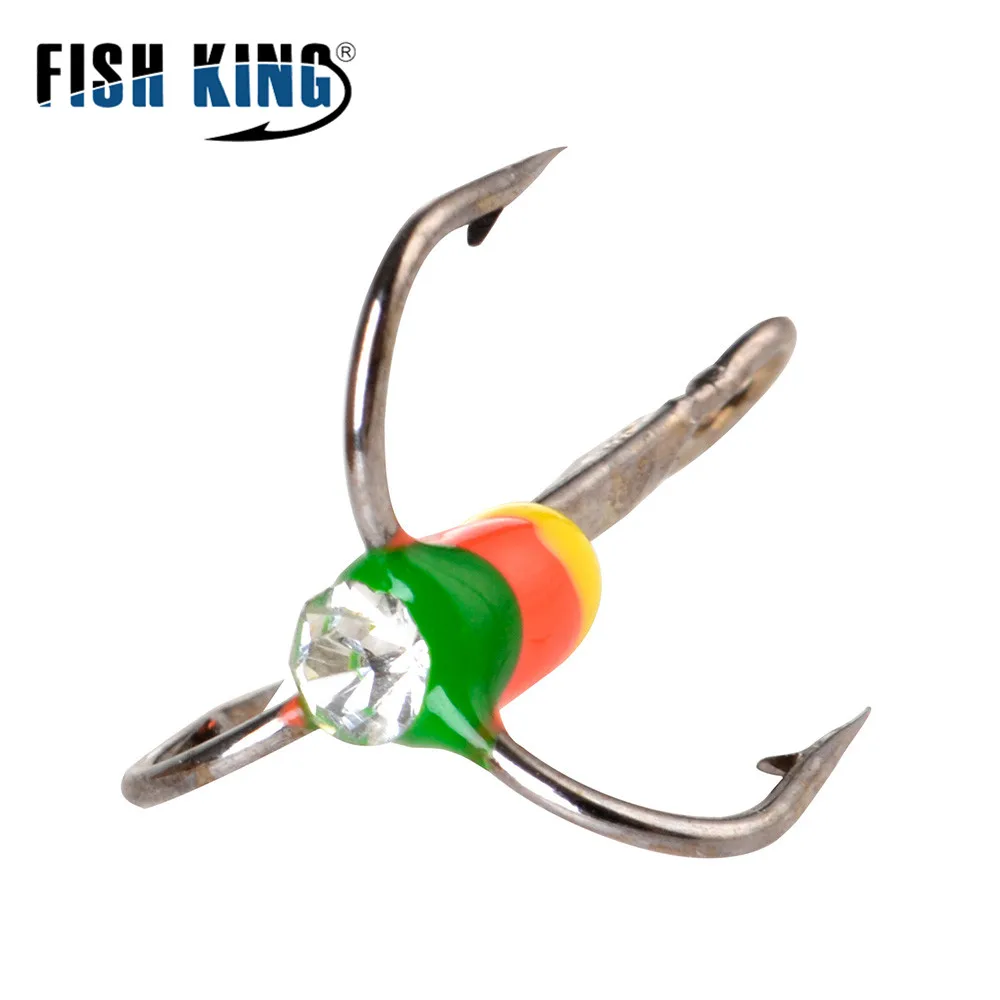 FISH KING 5 шт./упак. 6 #8 #10 #12 # рыболовные крючки для зимней подледной рыбалки тройной