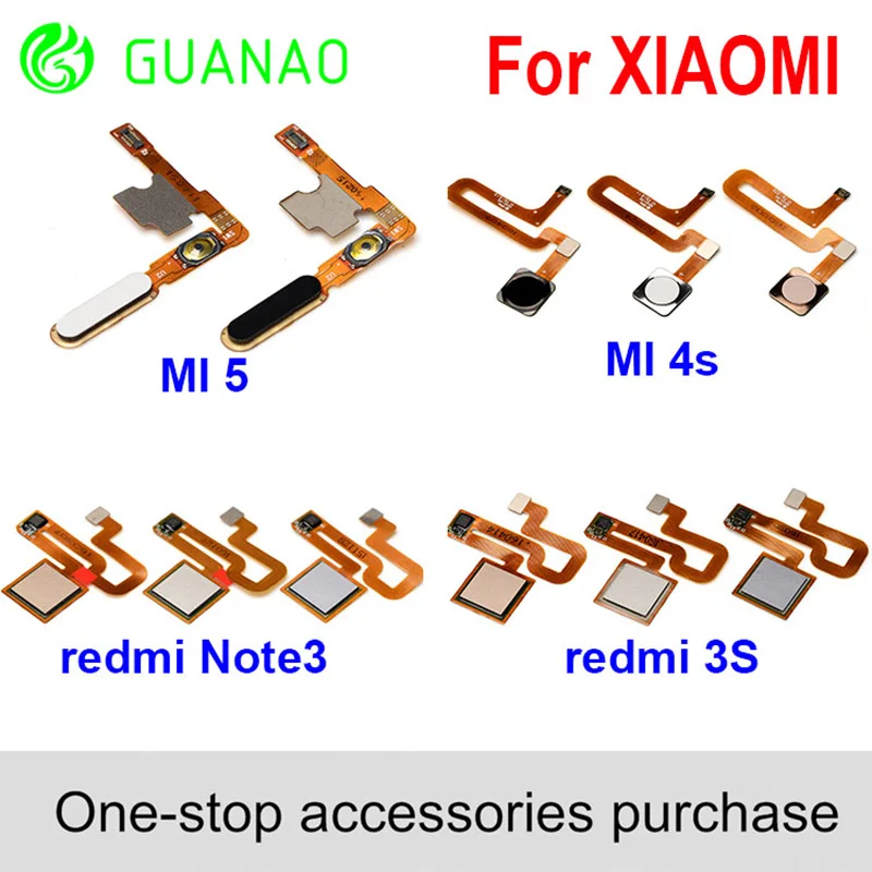Оригинальный гибкий кабель для датчика отпечатков пальцев Xiaomi 4s 5 Redmi 3 / 3S note 4x