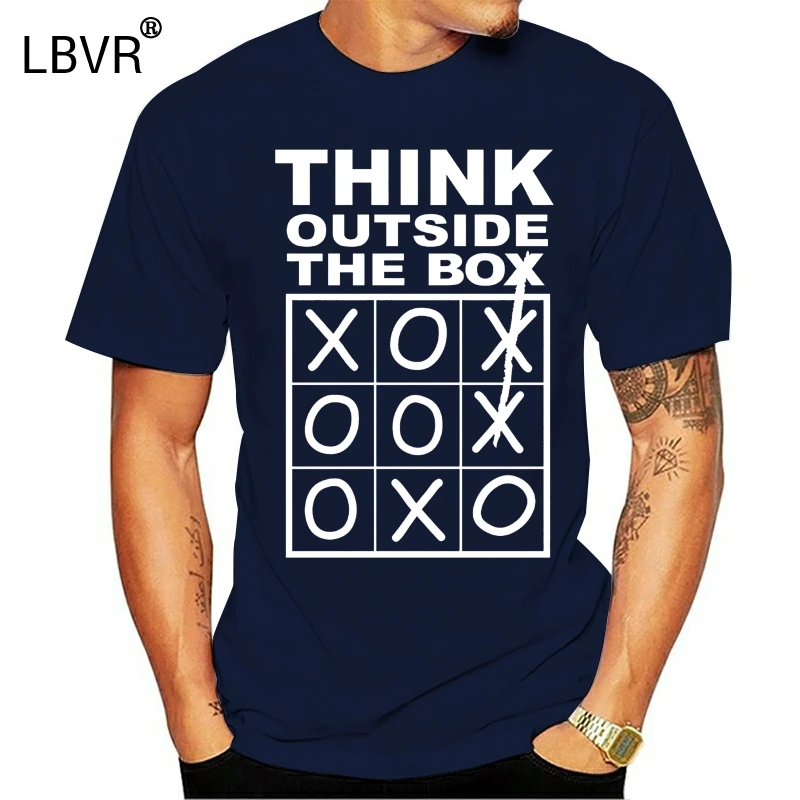 Вдохновляющая футболка Think Out the box забавная модная повседневная унисекс для