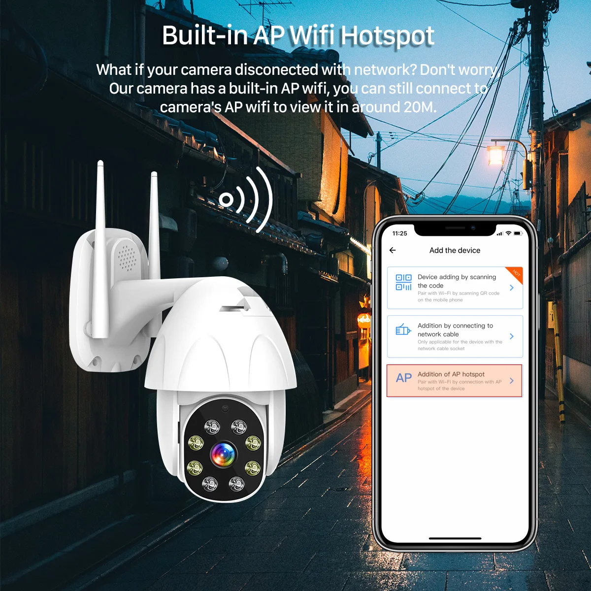 

Wifi IP Camera Security Surveillance 1080P 2MP Mini Externa Outdoor 360 Waterproof Infrared Night Vision PTZ Wireless Smart Home