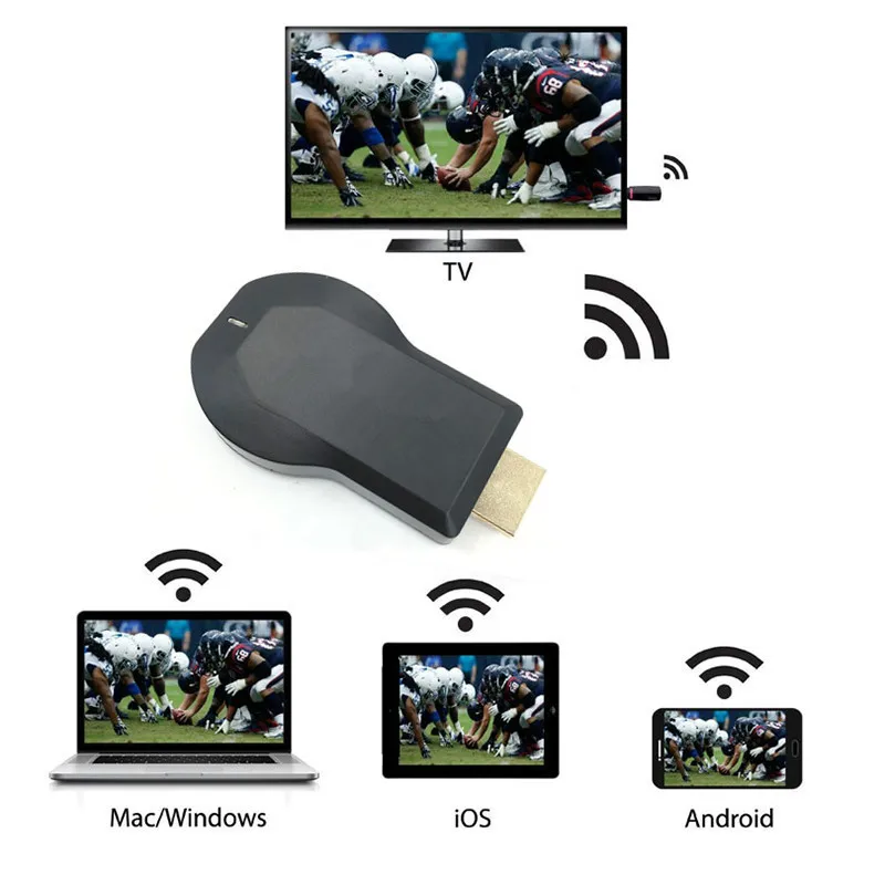 AnyCast M2 Plus Airplay 1080P Беспроводной Wi Fi дисплей приемник для телевизора Android Miracast
