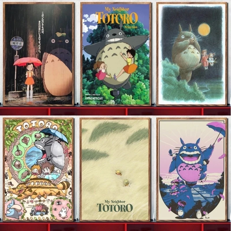 

Modular Hd Prints Pictures Home Decoration My Neighbour Totoro Painting Canvas Anime Poster No Frame Wall Art For Living Room