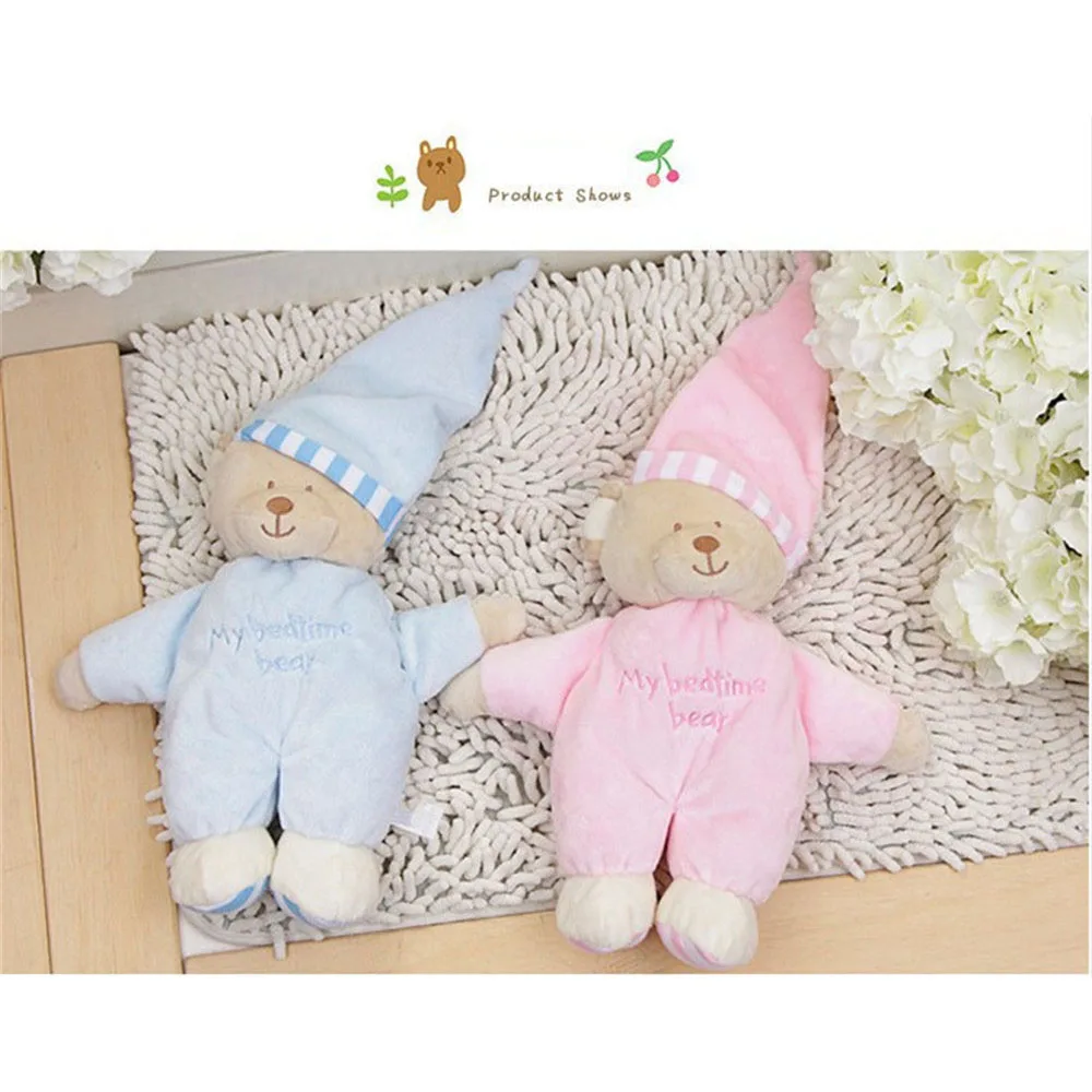 

32CM Pink/Blue Infant Plush Lovely Soft Bear Appease Doll Stuffed Toys Comforting Sleeping Cartoon Newborn Baby Doll Toy Gifts
