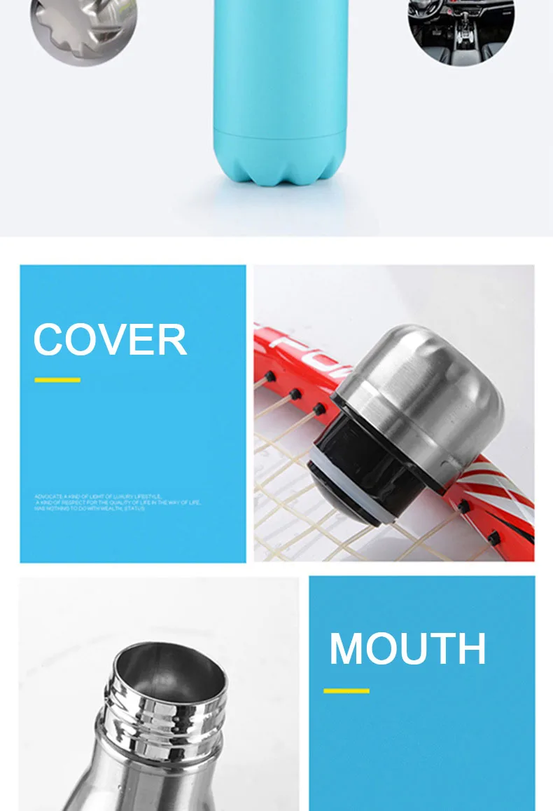 

Outdoor Vacuum Insulated Water Bottle Sport Water Bottles Stainless Steel Insulated Vacuum Flask Drinkware Travel Thermos