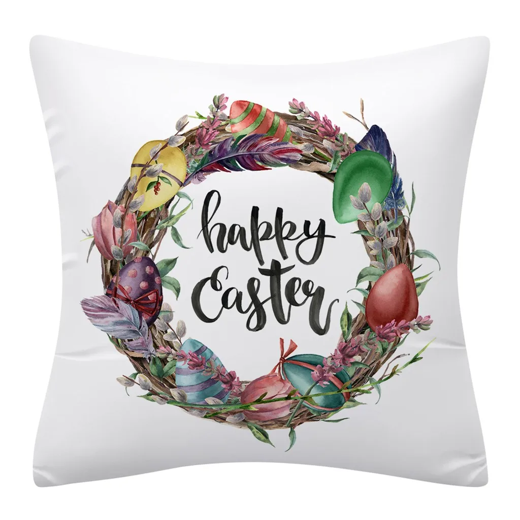 Чехол для Пасхальной подушки Ouneed наволочка с принтом кролика чехол из полиэстера